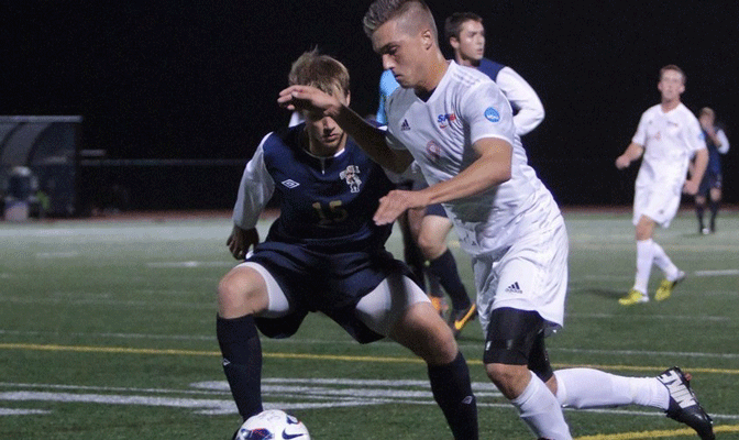 SFU's Jovan Blagojevic (9) brings valuable postseason experience to the Clan as he was a member of the 2012 Final Four squad.
